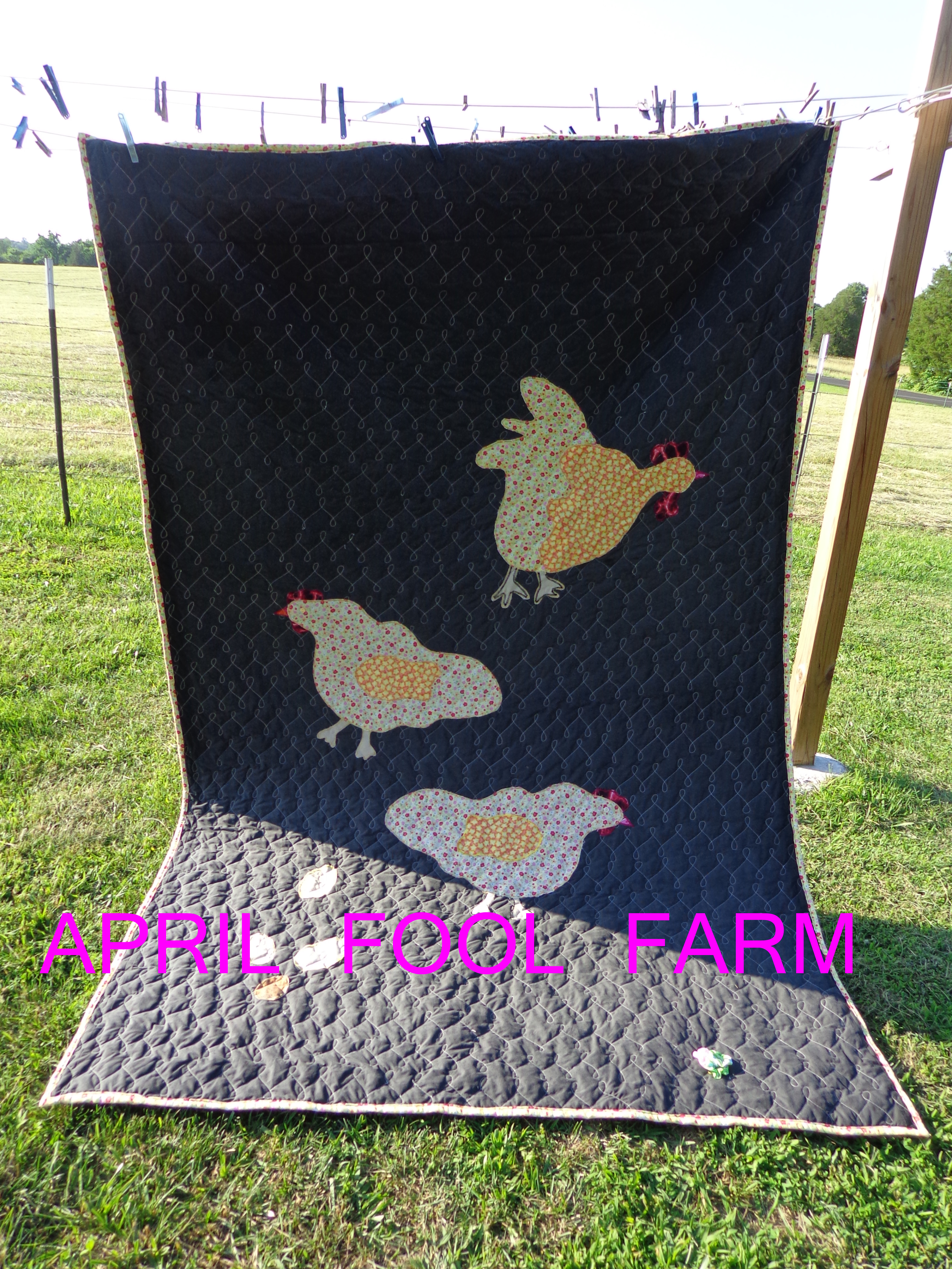 My first chicken quilt 2014